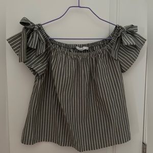 Green And White Striped Shirt